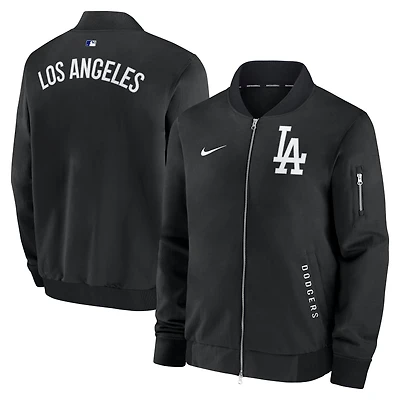 Men's Nike Royal Los Angeles Dodgers Authentic Collection Dugout Relaxed Full-Zip Bomber Jacket