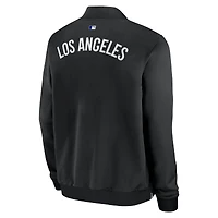 Men's Nike Black Los Angeles Dodgers Authentic Collection Dugout Relaxed Full-Zip Bomber Jacket