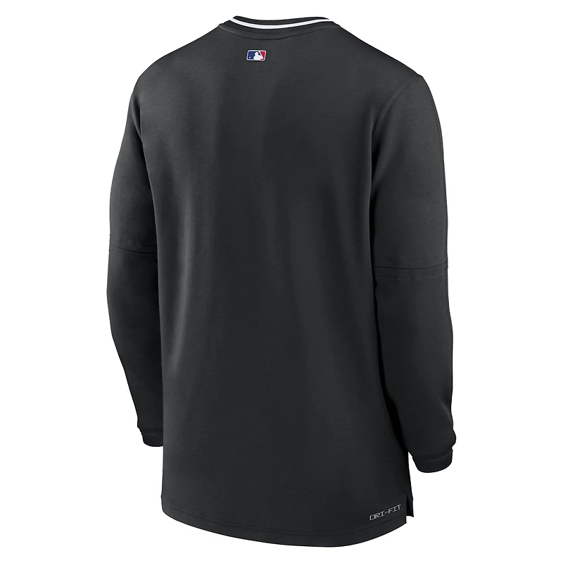 Men's Nike Black Los Angeles Dodgers Authentic Collection Performance Half-Zip Top