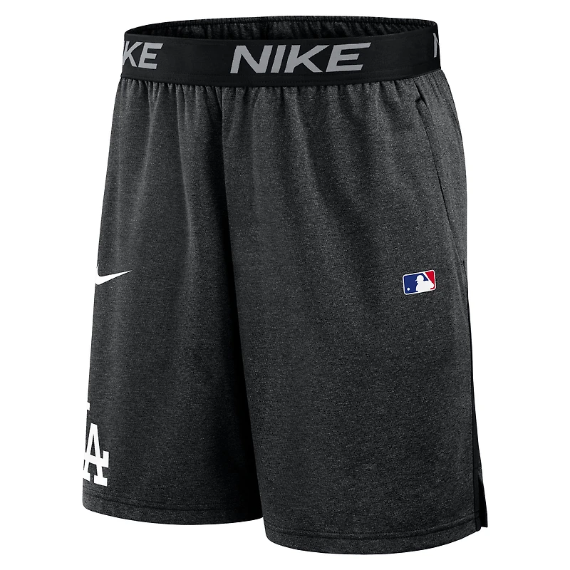 Short en tricot Nike noir pour homme, collection authentique des Los Angeles Dodgers