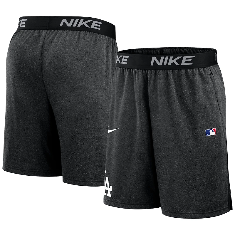 Short en tricot Nike noir pour homme, collection authentique des Los Angeles Dodgers