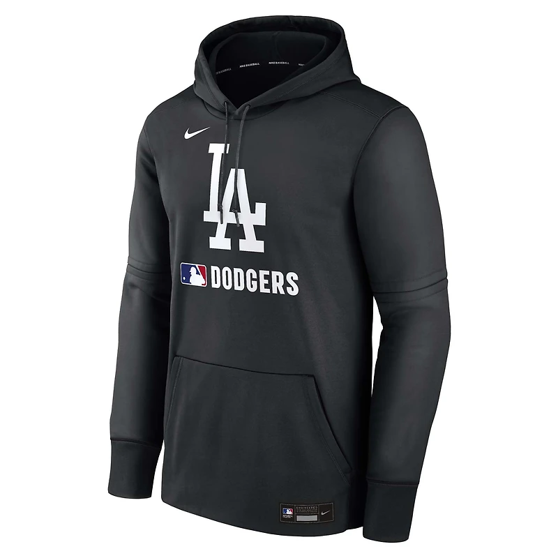 Men's Nike Black Los Angeles Dodgers Authentic Collection Performance Pullover Hoodie