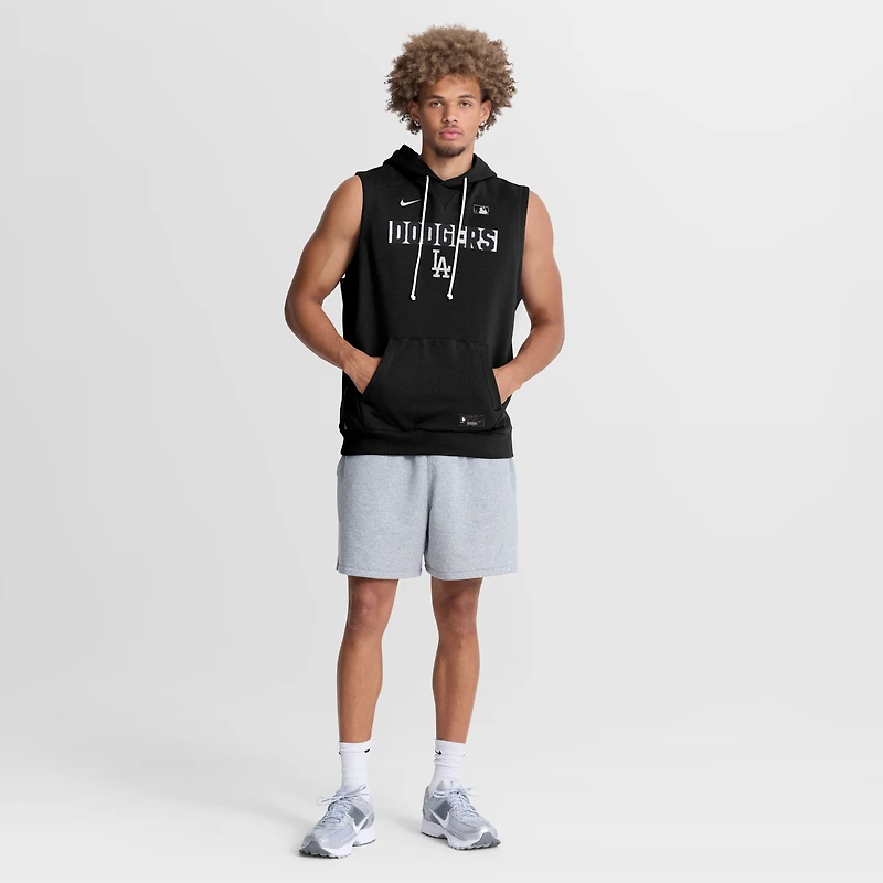 Sweat à capuche sans manches Nike Royal Los Angeles Dodgers Authentic Collection Standard Issue Dri-FIT pour homme