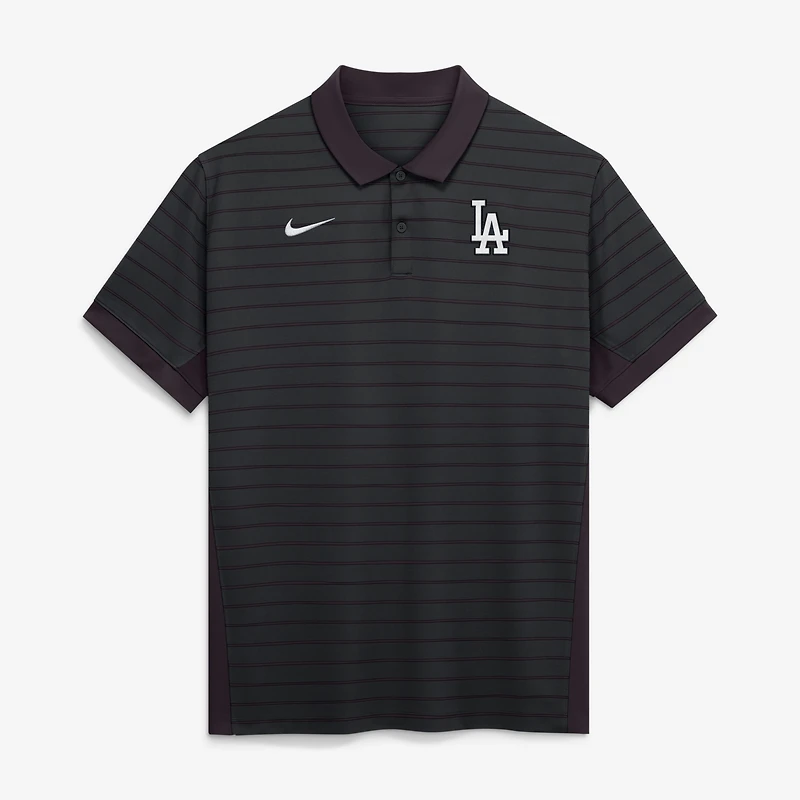 Men's Nike Royal Los Angeles Dodgers Authentic Collection Striped Victory Dri-FIT Polo