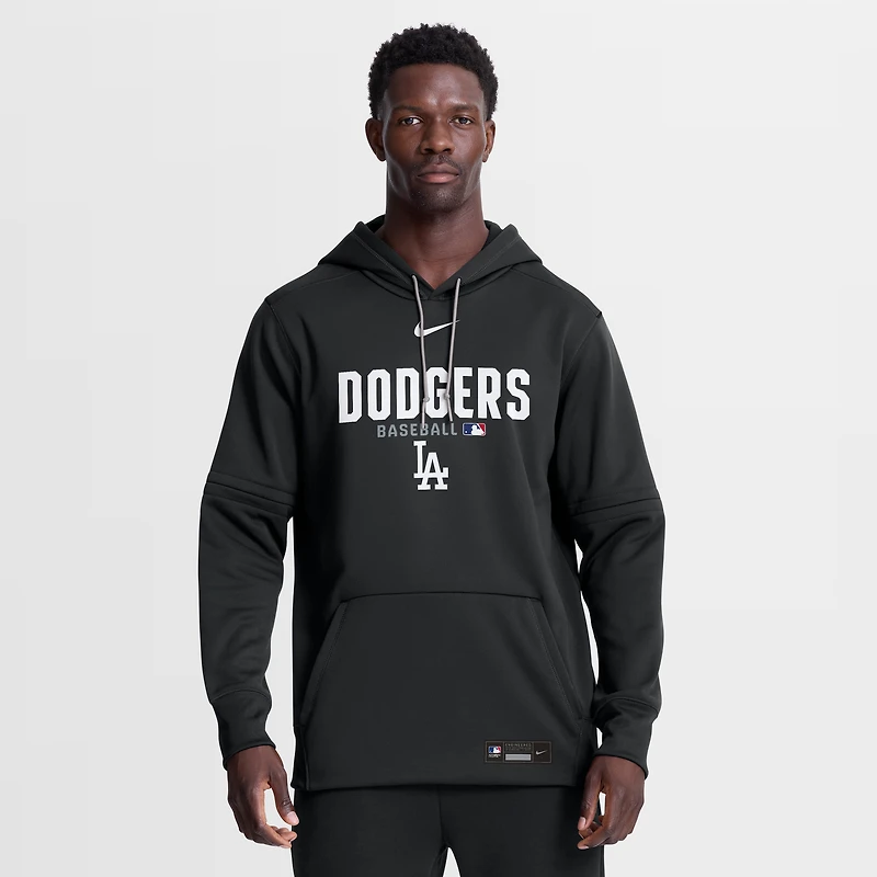 Sweat à capuche Nike Authentic Collection Therma-FIT noir pour homme, Los Angeles Dodgers de Nike.