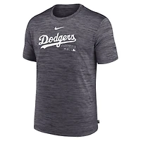 T-shirt Nike noir Los Angeles Dodgers Authentic Collection Velocity Performance pour homme
