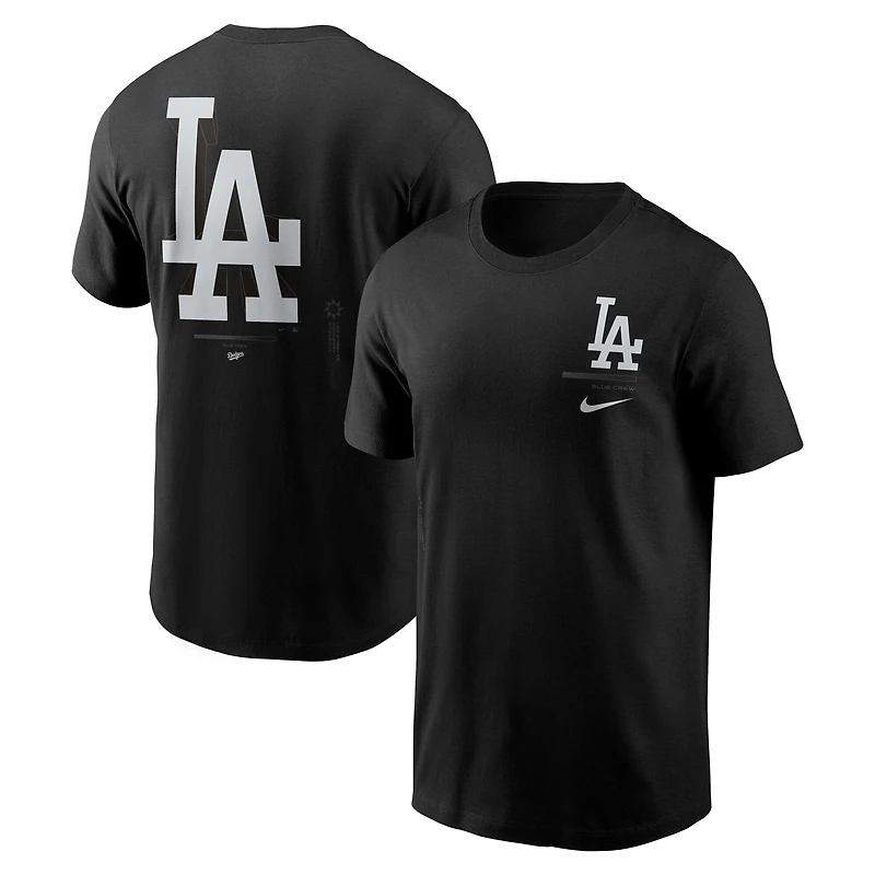 Men's Nike  Black Los Angeles Dodgers Bar Loading T-Shirt