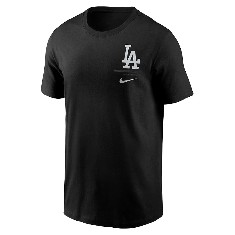 Men's Nike  Black Los Angeles Dodgers Bar Loading T-Shirt