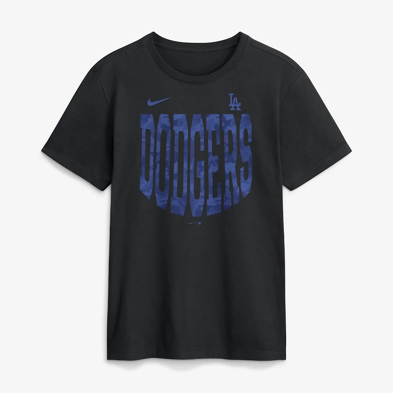 T-shirt Nike Velocity Victor camouflage Los Angeles Dodgers noir pour homme