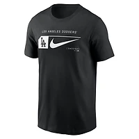 T-shirt Nike noir Los Angeles Dodgers Fashion Graphic Swoosh pour homme