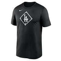T-shirt Nike Dri-FIT Icon Legend noir pour homme des Los Angeles Dodgers