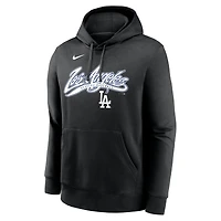 Sweat à capuche Nike noir pour homme Los Angeles Dodgers Local Club