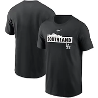 T-shirt Nike noir Los Angeles Dodgers Local Nickname Skyline pour homme