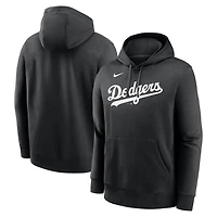 Sweat à capuche Nike noir en molleton avec logo Los Angeles Dodgers pour homme