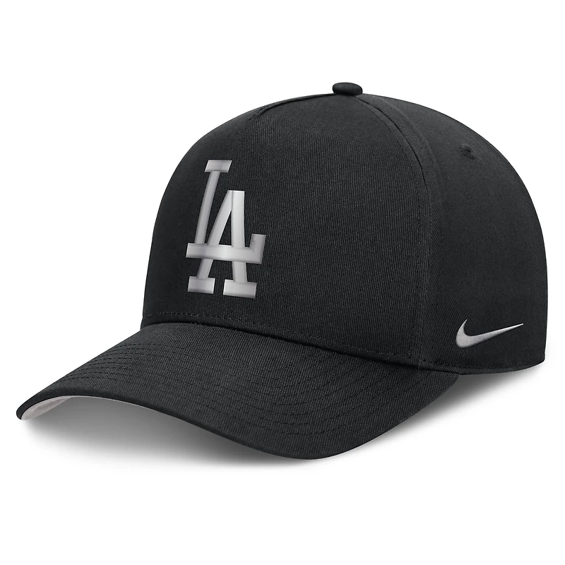 Casquette ajustable Nike Rise Dri-FIT Los Angeles Dodgers noire pour homme