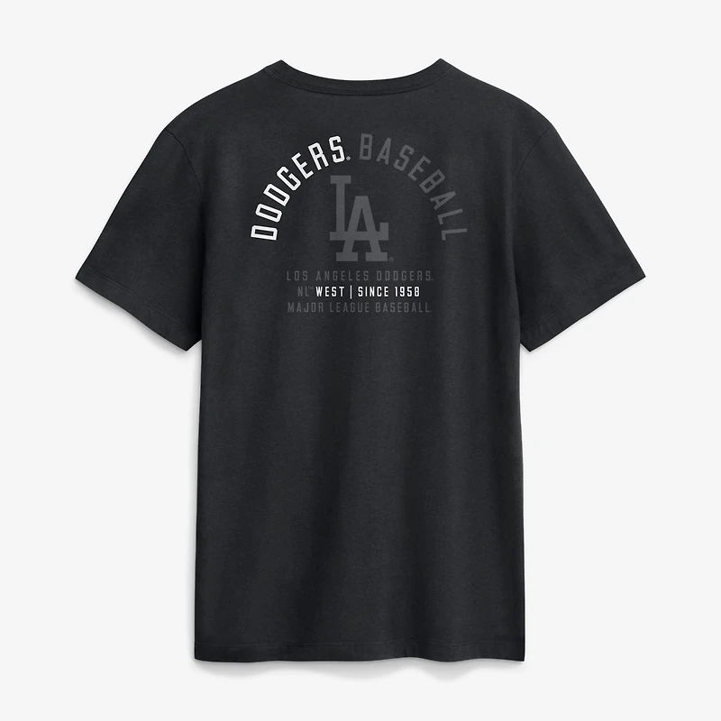 T-shirt Nike noir pour homme avec logo divisé des Los Angeles Dodgers