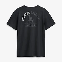 T-shirt Nike noir pour homme avec logo divisé des Los Angeles Dodgers