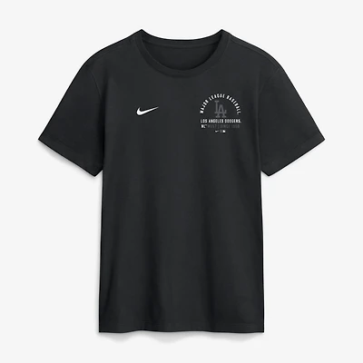 T-shirt Nike noir pour homme avec logo divisé des Los Angeles Dodgers