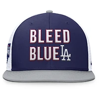 Casquette Snapback Nike bleue Los Angeles Dodgers Pro Trucker pour homme