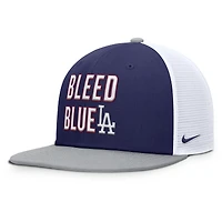Casquette Snapback Nike bleue Los Angeles Dodgers Pro Trucker pour homme