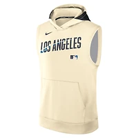 Men's Nike Cream Los Angeles Dodgers 2025 City Connect Authentic Collection Dri-FIT Sleeveless Hoodie