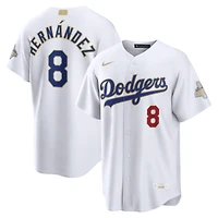 Maillot de stade Nike Enrique Hernández blanc Los Angeles Dodgers Collection Or 2026 pour homme