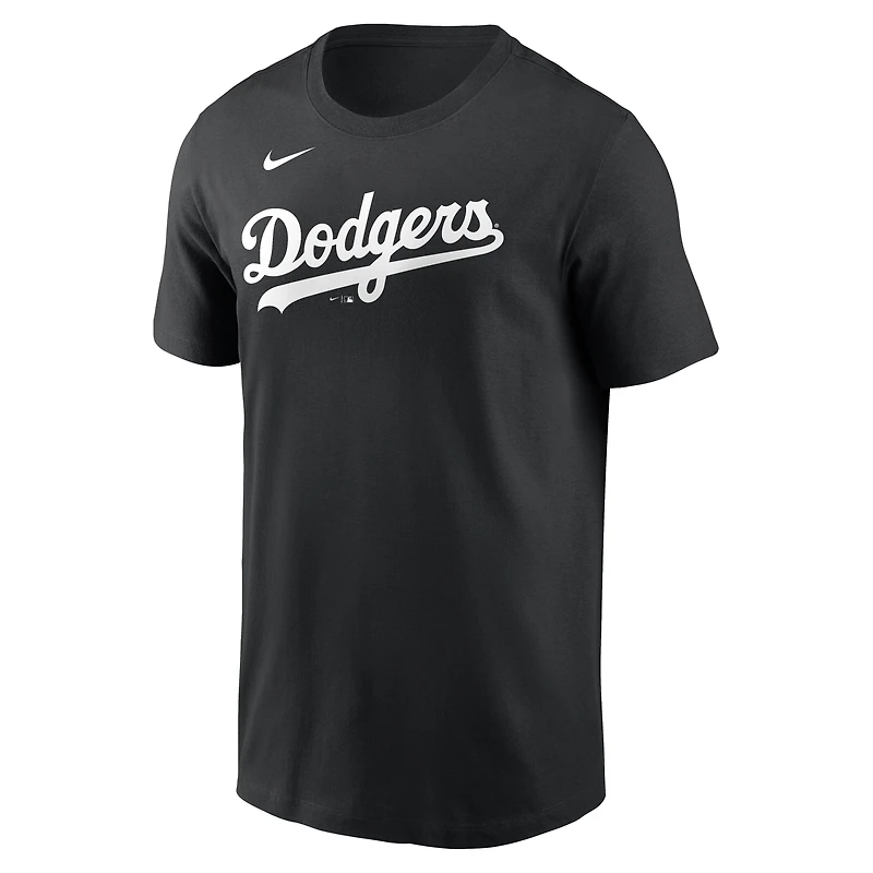 T-shirt Nike Freddie Freeman noir pour homme, Los Angeles Dodgers, avec nom et numéro
