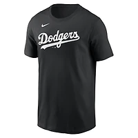 T-shirt Nike Freddie Freeman noir pour homme, Los Angeles Dodgers, avec nom et numéro