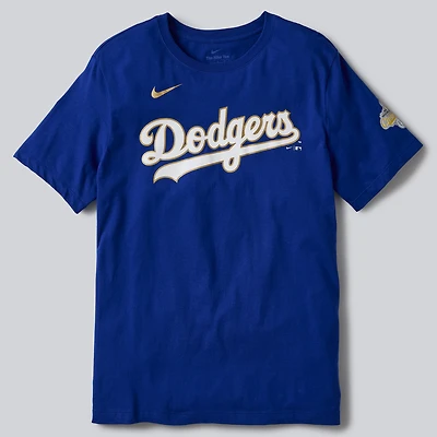 T-shirt Nike Freddie Freeman blanc Los Angeles Dodgers Collection Or 2026 pour homme, nom et numéro