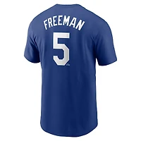 T-shirt Nike Freddie Freeman Royal Los Angeles Dodgers Fuse avec nom et numéro pour homme
