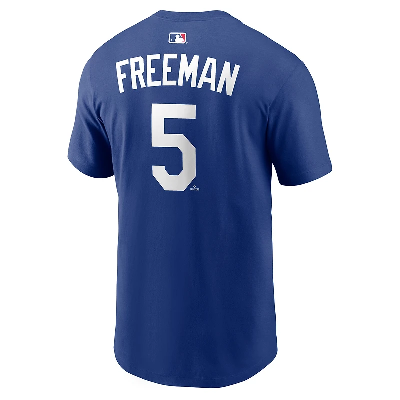 T-shirt Nike Freddie Freeman Royal Los Angeles Dodgers pour homme, avec nom et numéro