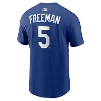 T-shirt Nike Freddie Freeman Royal Los Angeles Dodgers pour homme, avec nom et numéro