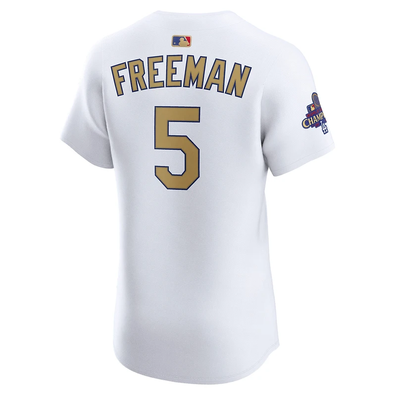 Men's Nike Freddie Freeman White Los Angeles Dodgers 2025 Gold Collection Elite Jersey