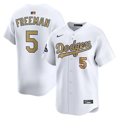 Men's Nike Freddie Freeman White Los Angeles Dodgers 2025 Gold Collection Limited Jersey