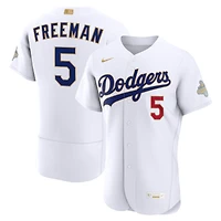 Men's Nike Freddie Freeman White Los Angeles Dodgers 2026 Gold Collection Authentic Jersey
