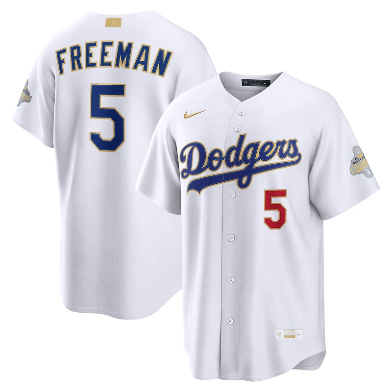 Men's Nike Freddie Freeman White Los Angeles Dodgers 2026 Gold Collection Stadium Jersey
