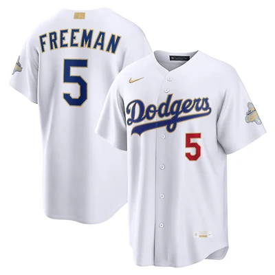 Men's Nike Freddie Freeman White Los Angeles Dodgers 2026 Gold Collection Stadium Jersey