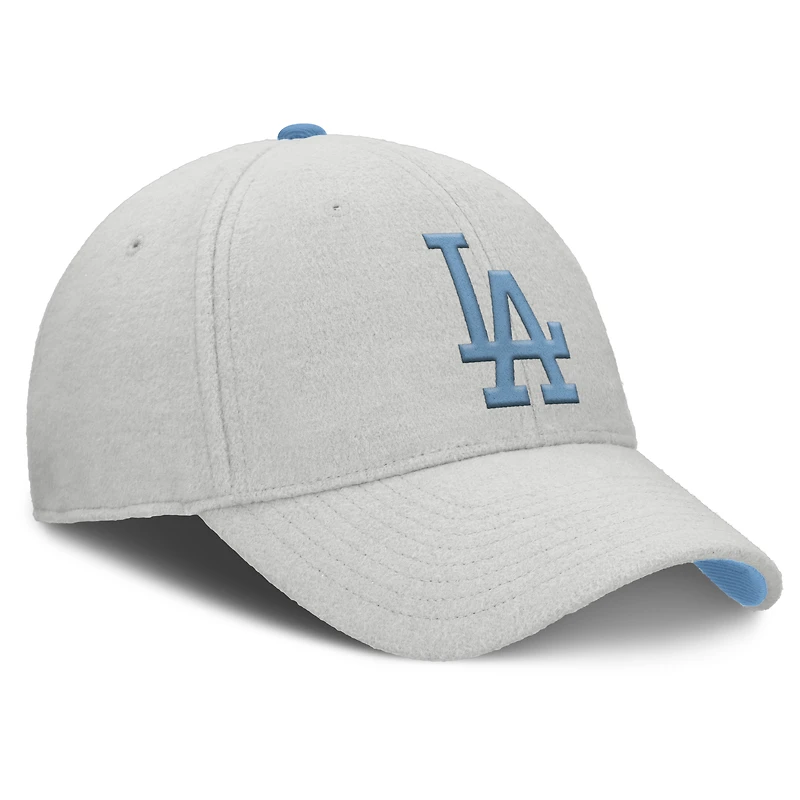 Casquette ajustable Nike grise pour homme du club des Los Angeles Dodgers