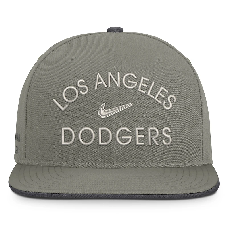 Casquette Nike Pro Dri-FIT grise pour homme, Los Angeles Dodgers