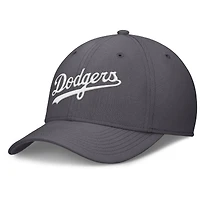 Casquette Nike Performance Flex grise avec logo Swoosh des Los Angeles Dodgers pour homme