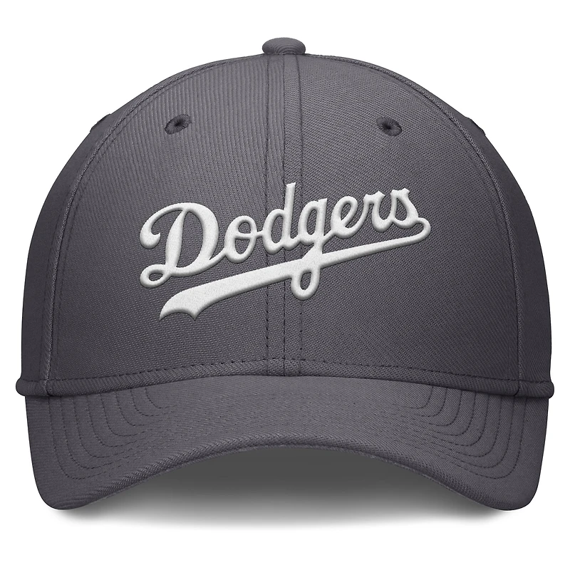 Casquette Nike Performance Flex grise avec logo Swoosh des Los Angeles Dodgers pour homme