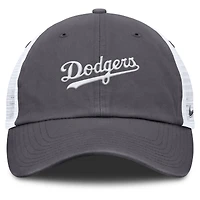 Casquette de camionneur ajustable Nike grise Los Angeles Dodgers Wordmark Club pour homme