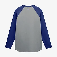 Sweat-shirt raglan Dri-FIT Nike pour homme, coloris gris anthracite chiné, collection authentique des Dodgers de Los Angeles