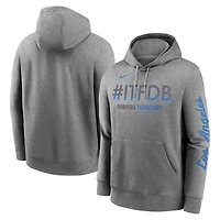 Sweat à capuche Nike City Connect Club pour homme, couleur anthracite chiné, Los Angeles Dodgers