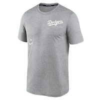 T-shirt Nike gris chiné Los Angeles Dodgers Authentic Collection Early Work Tri-Blend Performance pour homme
