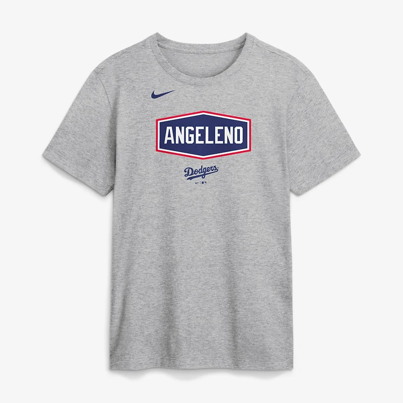 T-shirt Nike gris chiné pour homme, Los Angeles Dodgers Local