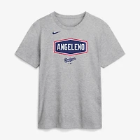 T-shirt Nike gris chiné pour homme, Los Angeles Dodgers Local
