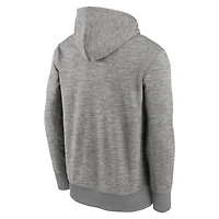 Sweat à capuche Therma Nike pour homme, gris chiné, logo principal des Los Angeles Dodgers