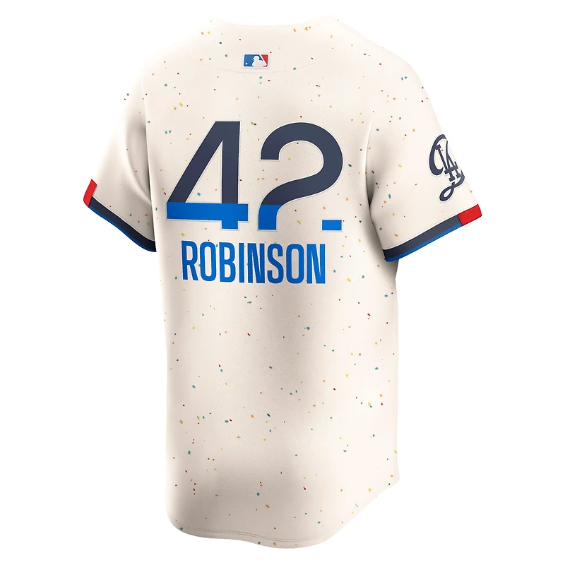 Men's Nike Jackie Robinson Cream Los Angeles Dodgers City Connect Limited Player Jersey