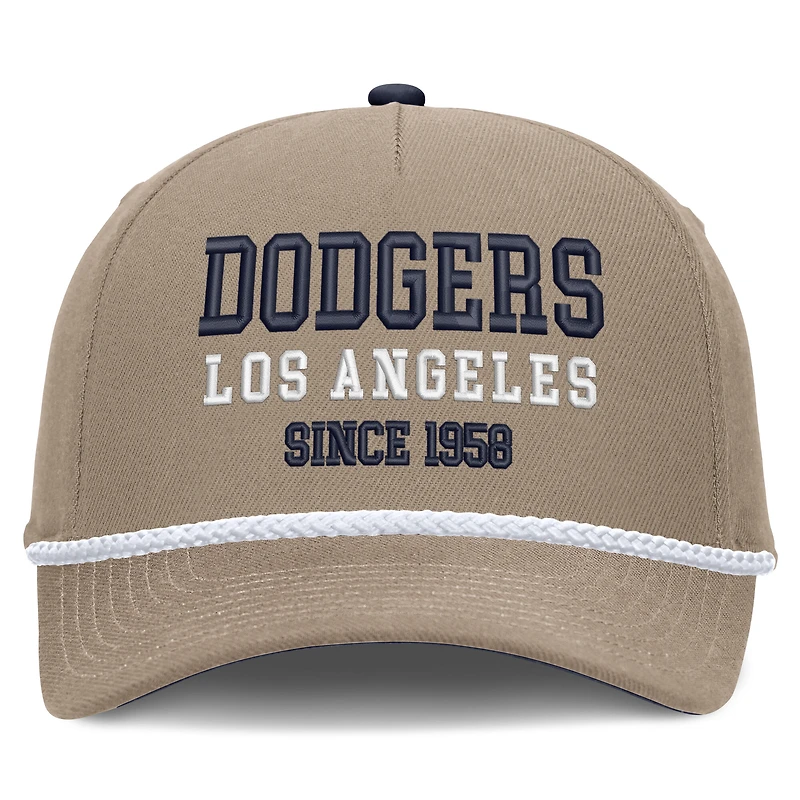 Men's Nike Khaki Los Angeles Dodgers Father's Day Rope Rise Adjustable Hat